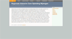 Desktop Screenshot of intensivistenopleiding.org